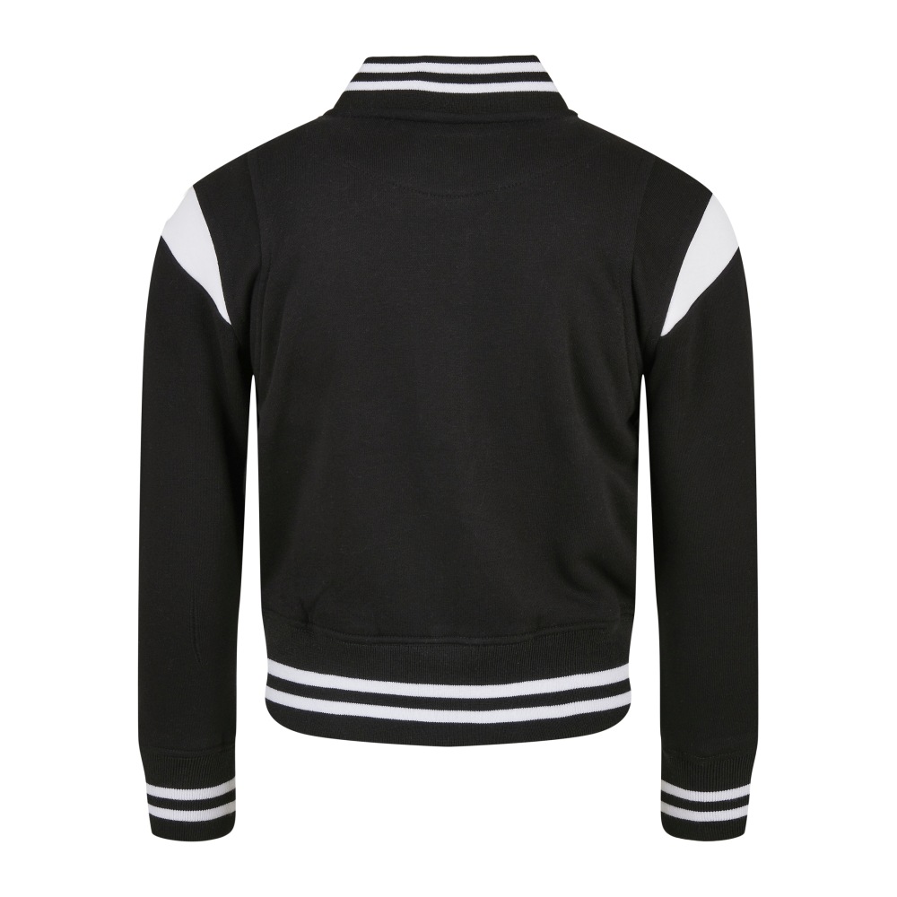 Urban Classics - Inset College Sweat Veste enfant - Noir/Blanc